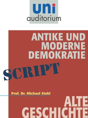 cover image of Antike und moderne Demokratie